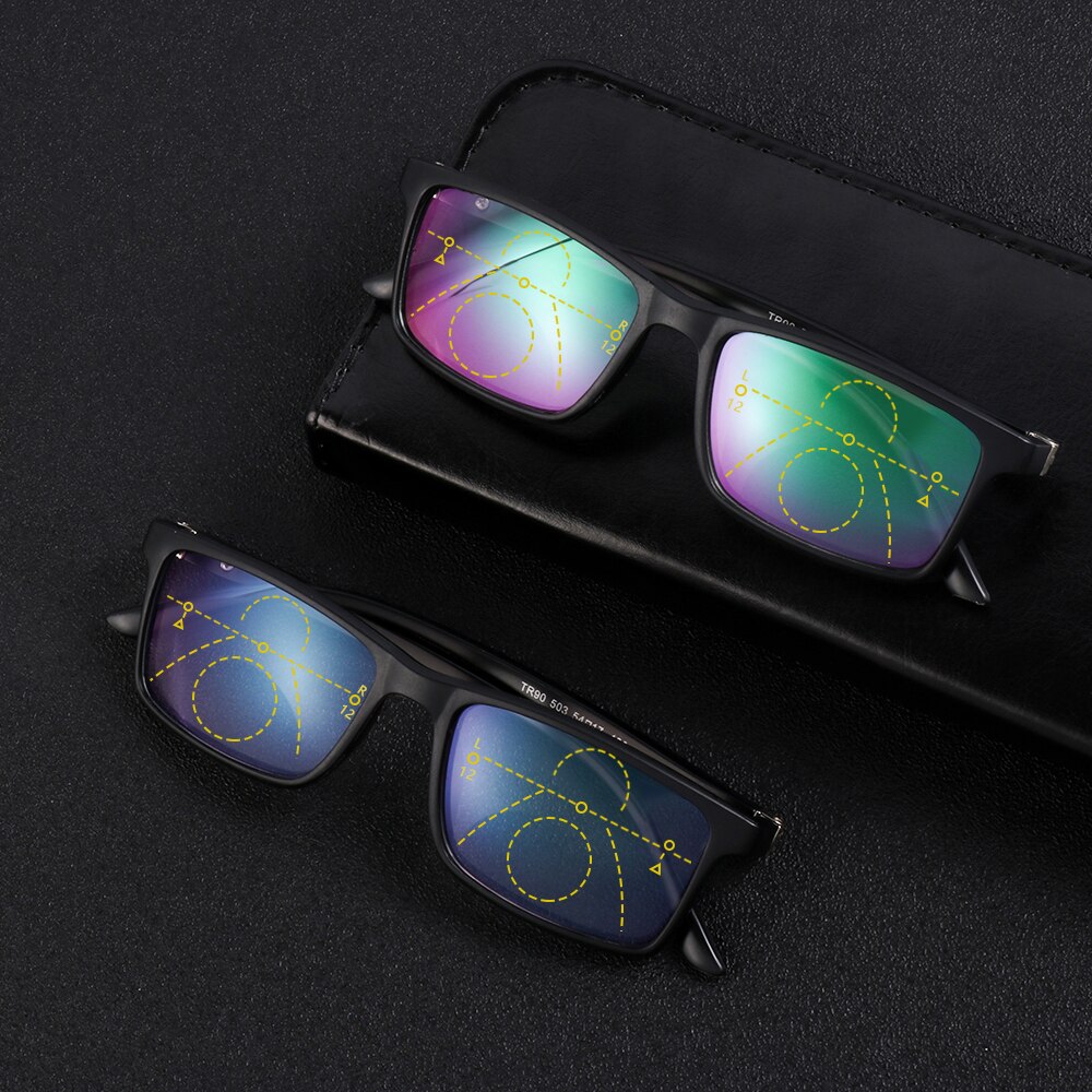 Gafas de lectura graduales bifocales para presbicia, anteojos para leer con Anti luz azul, gafas de visión cerca y lejana, dioptrías para hipermetropía + 1,0-4,0