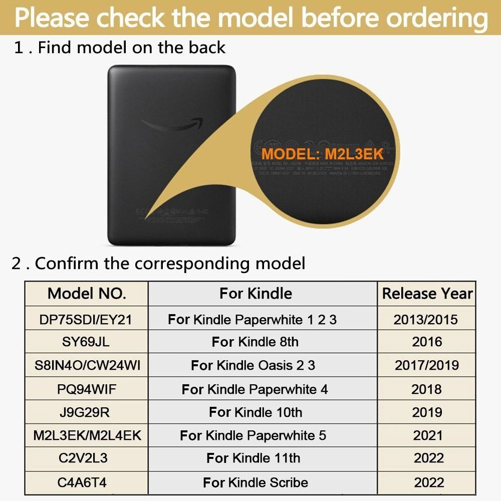 11th Gen 6.8 Inch E-Reader Case Auto Wake/Slaap Slijtvast M2l3ek Beschermende Shell Schokbestendig Voor Kindle Paperwhite 5