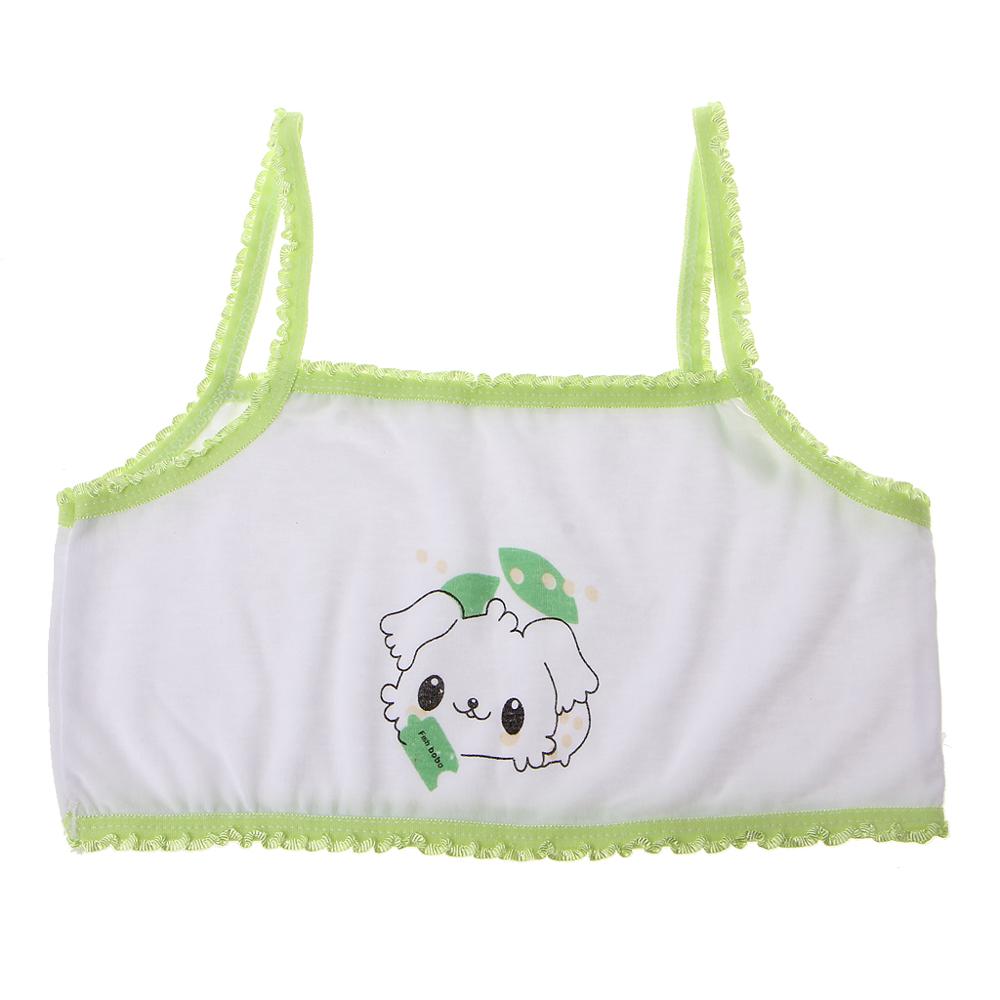 Young Girl Training Bra Children Girl Cartoon Printing Bra Teenage Underwear