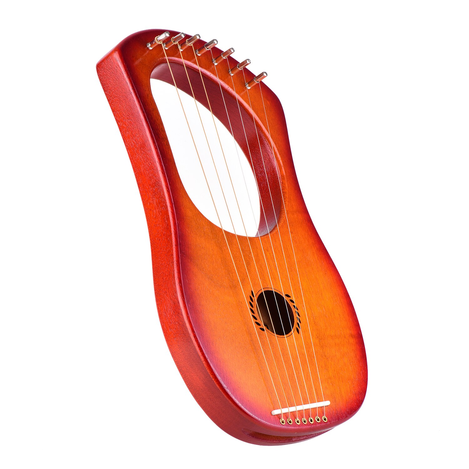 Ammoon-ARPA de Lira de 7 cuerdas, instrumento de cuerda de madera de estilo antiguo, Lyres Okoume con bolsa de transporte, juego de cuerdas, llave de afinación, 2 uds.