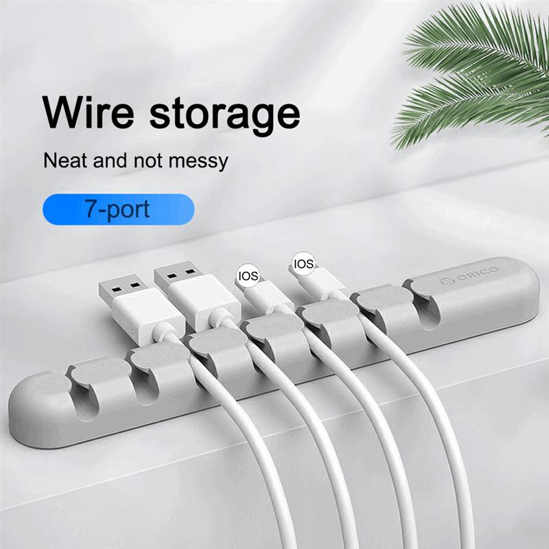 7-Hafen Kabel Wickler Kopfhörer CBS Kabel Veranstalter Draht Lagerung Silizium Ladegerät Kabel Halfter Clips für Daten kabel kopfhörer kabel