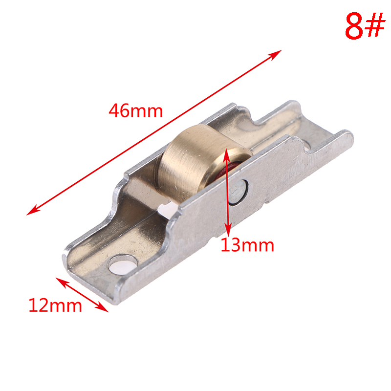 Polea de ventana de vidrio para puerta corredera, rueda silenciosa, muebles de pista, 1 unidad