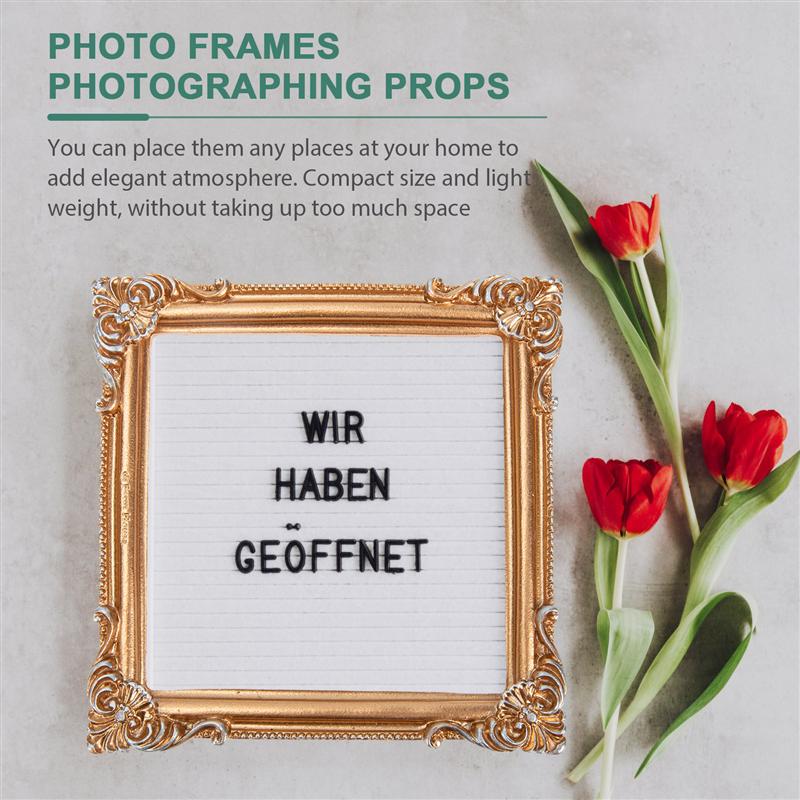 resin Photo Frame Prop Decorative Resin Picture Frame Retro Picture Frame Prop Home Decoration Photography Background
