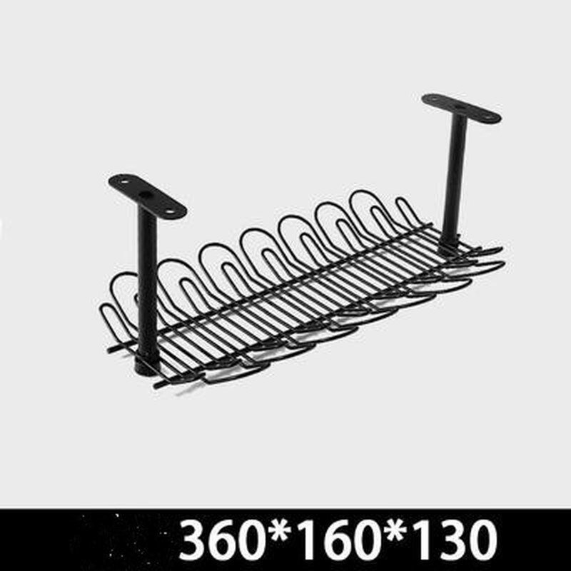 hanging basket Metal Table Bottom Shelf for plug socket Storage rack holder Home Office Desk Cable Wire Organizer