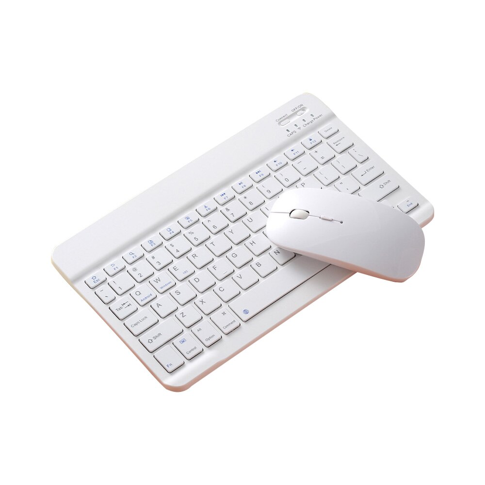 Tablet Bluetooth Keyboard for Ipad Air 3 4 7 8th Generatie Pro 11 12.9 Bluetooth Toetsenbord for Xiaomi Samsung Android windows: White