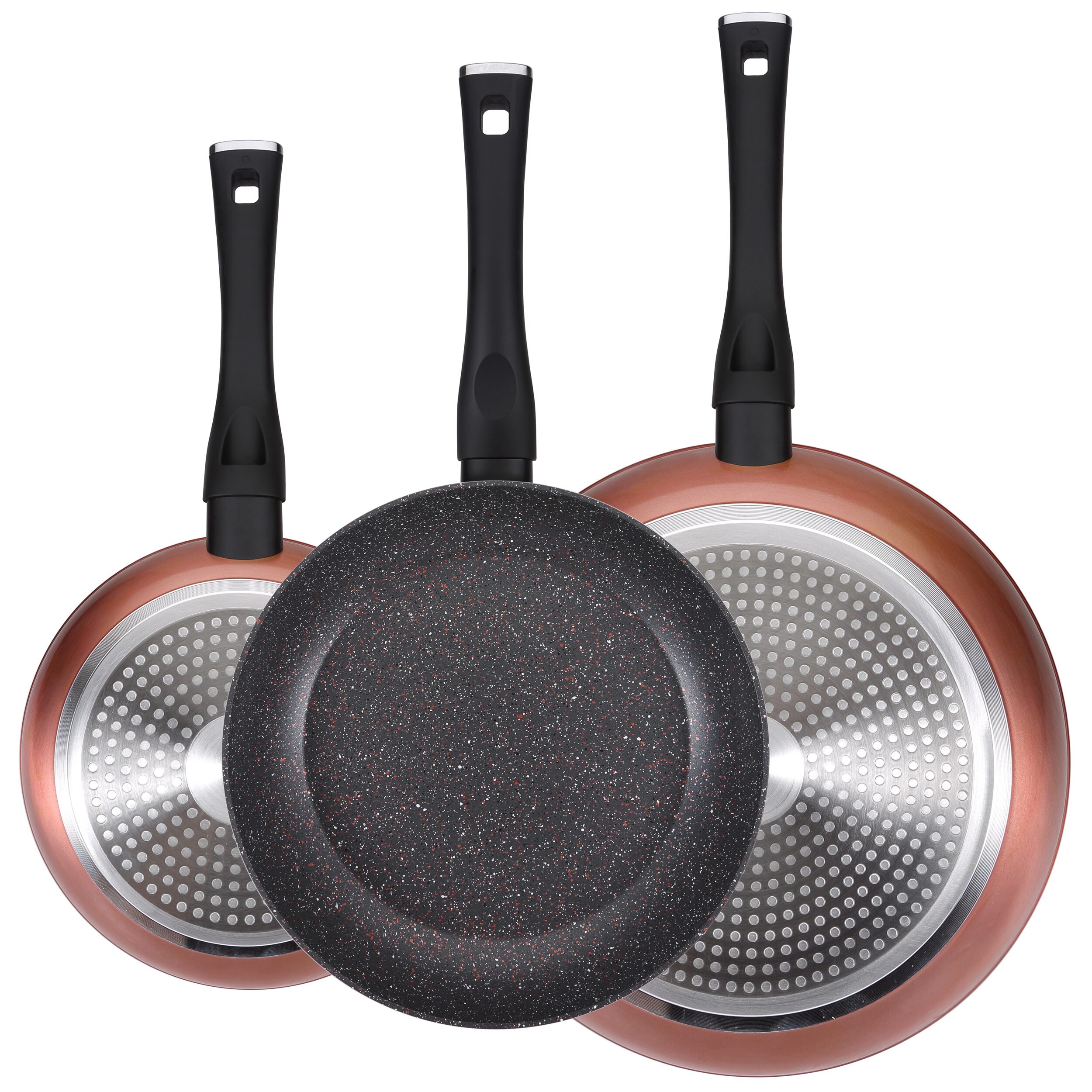 San Ignacio Set Van Pannen (20,24,28Cm) Smeedijzeren Aluminium Geschikt Voor Alle Soorten Venus Collectie