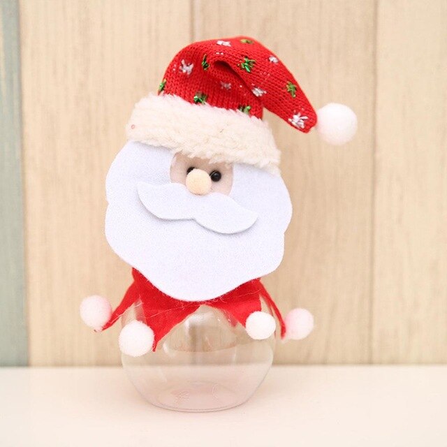 Christmas Candy Box Jar Santa Claus Snowman Container Decor Decoration Cute: santa claus