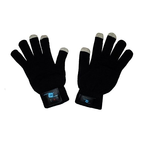 NK NK-GL3004BB-Guantes de invierno con manos libres Bluetooth (con capacidad de operar sobre pantallas táctiles ¡talla grande)