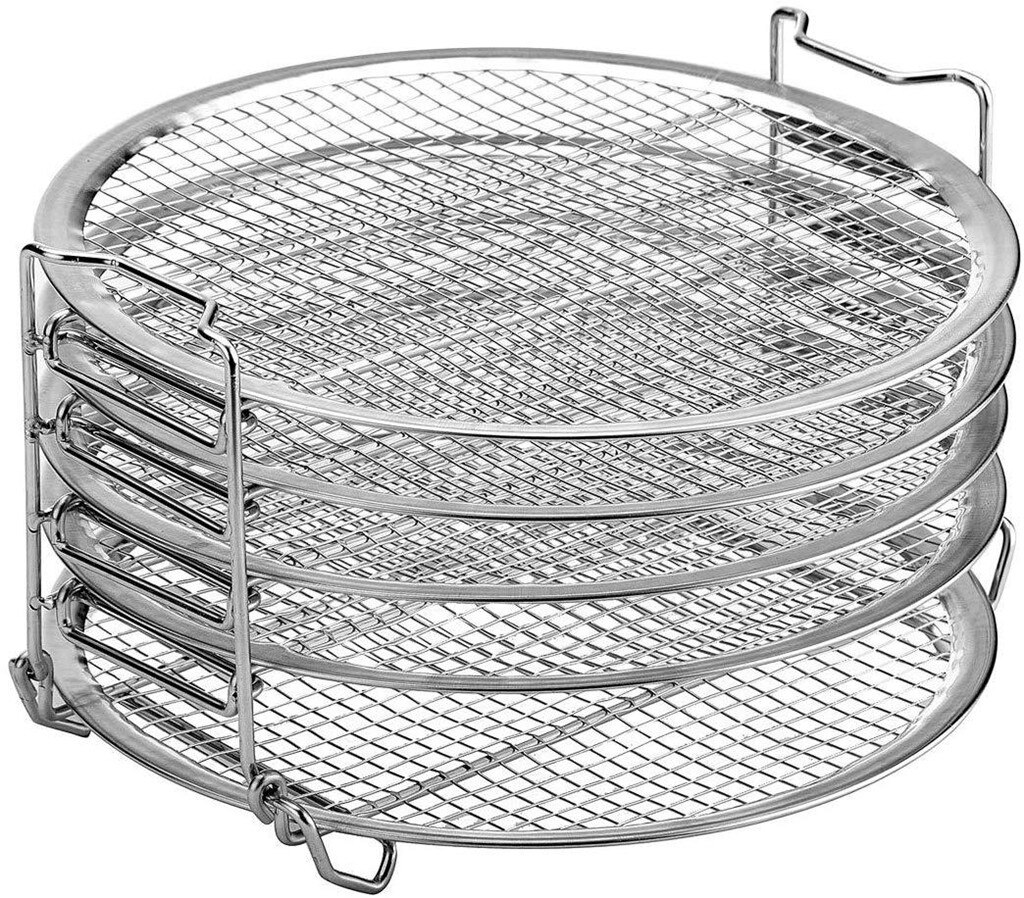 Grill Stand Lucht Friteuse Met Vijf Stapelbaar Lagen Food Grade Rvs Dehydrator Rack Accessoires #30