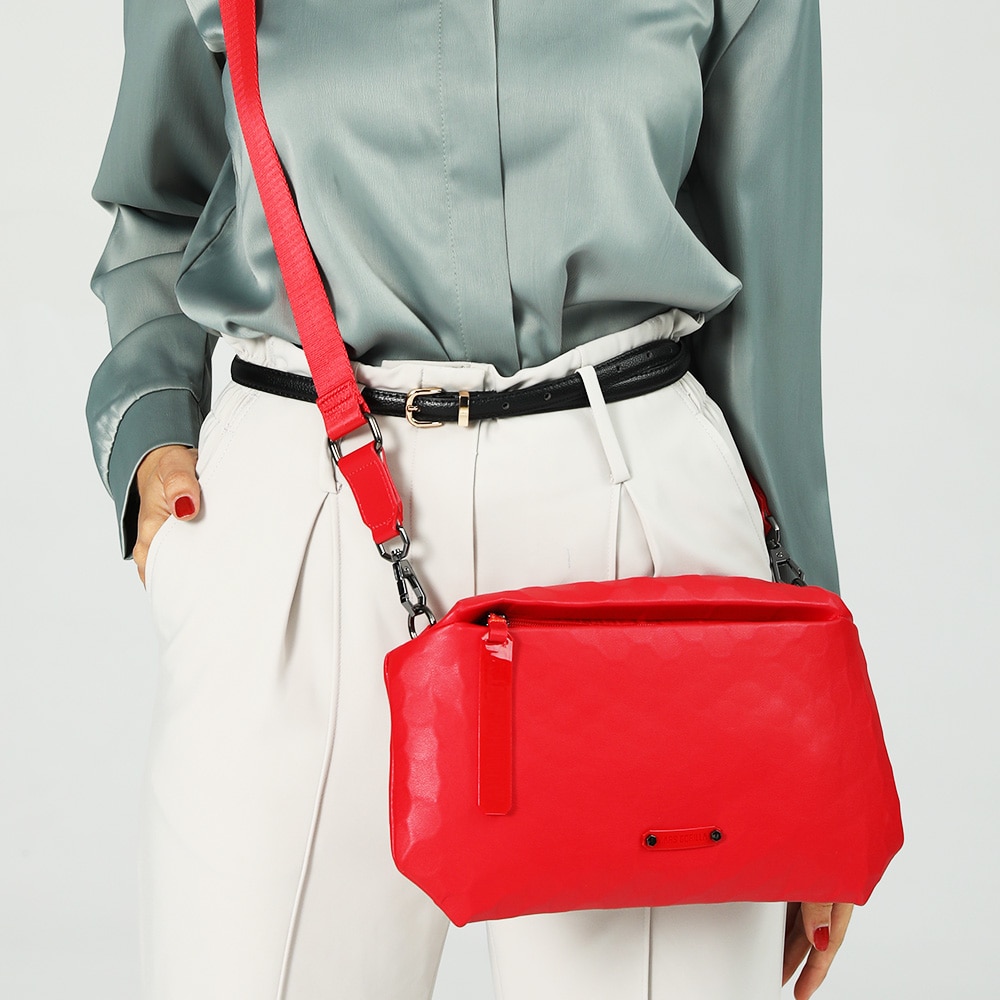 Dames schoudertassen borst leer pu crossbody voor dames rits satijnen voering unieke messenger criss-cross