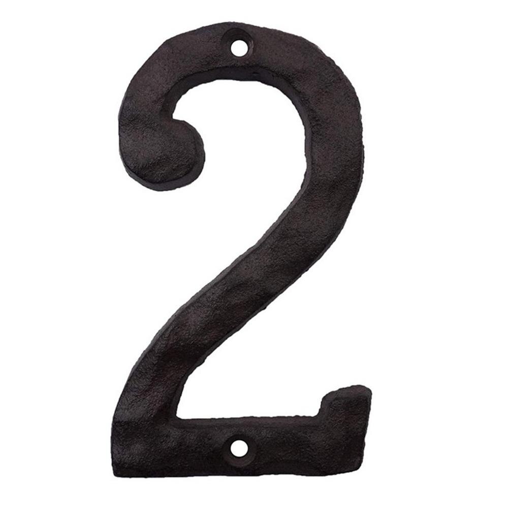 Wall Mounted 8cm Cast Iron Metal Door Number Sign House Number Digits for Hotel Apartment Home Street Garden Outdoor DIY Decor