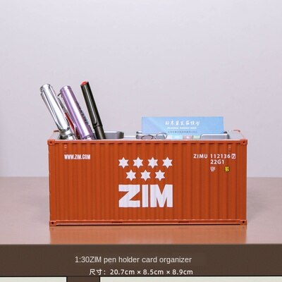 1:30 Simulation model container multi-function pen holder card holder storage box office must be a: Black