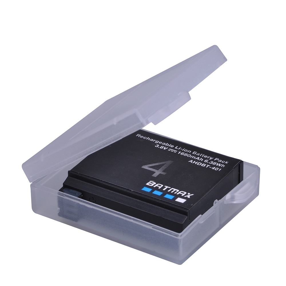 1Pc 1680mAh Gopro Hero 4 batterie de remplacement Li-ion batterie Rechargeable pour GoPro HERO4 GoPro AHDBT-401 caméra d'action Bateria