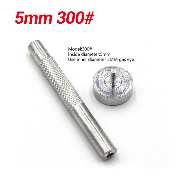 Håndlavede metaløjler formværktøj øjeringsværktøj læderbeklædning tilbehør skive spænde installation værktøj: 5mm