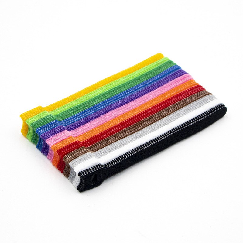 30pcs/set Adhesive Loop Hook Nylon Hook And Loop Strap Cable Ties Reusable Wire Organizer Self Adhesive Clip Holder Ties Strap