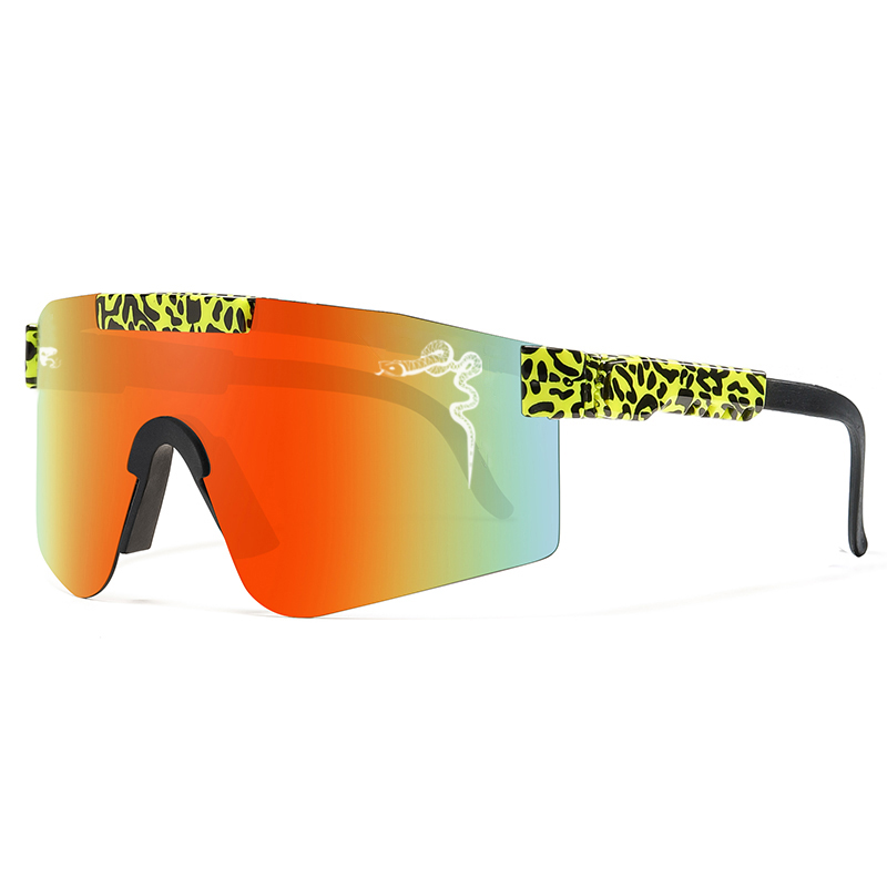 Gafas deportivas para hombre y mujer, gafas de sol para ciclismo, gafas para exteriores, piernas dobles, bicicleta, vista amplia, gafas a prueba de viento para Mtb UV400: Verde claro