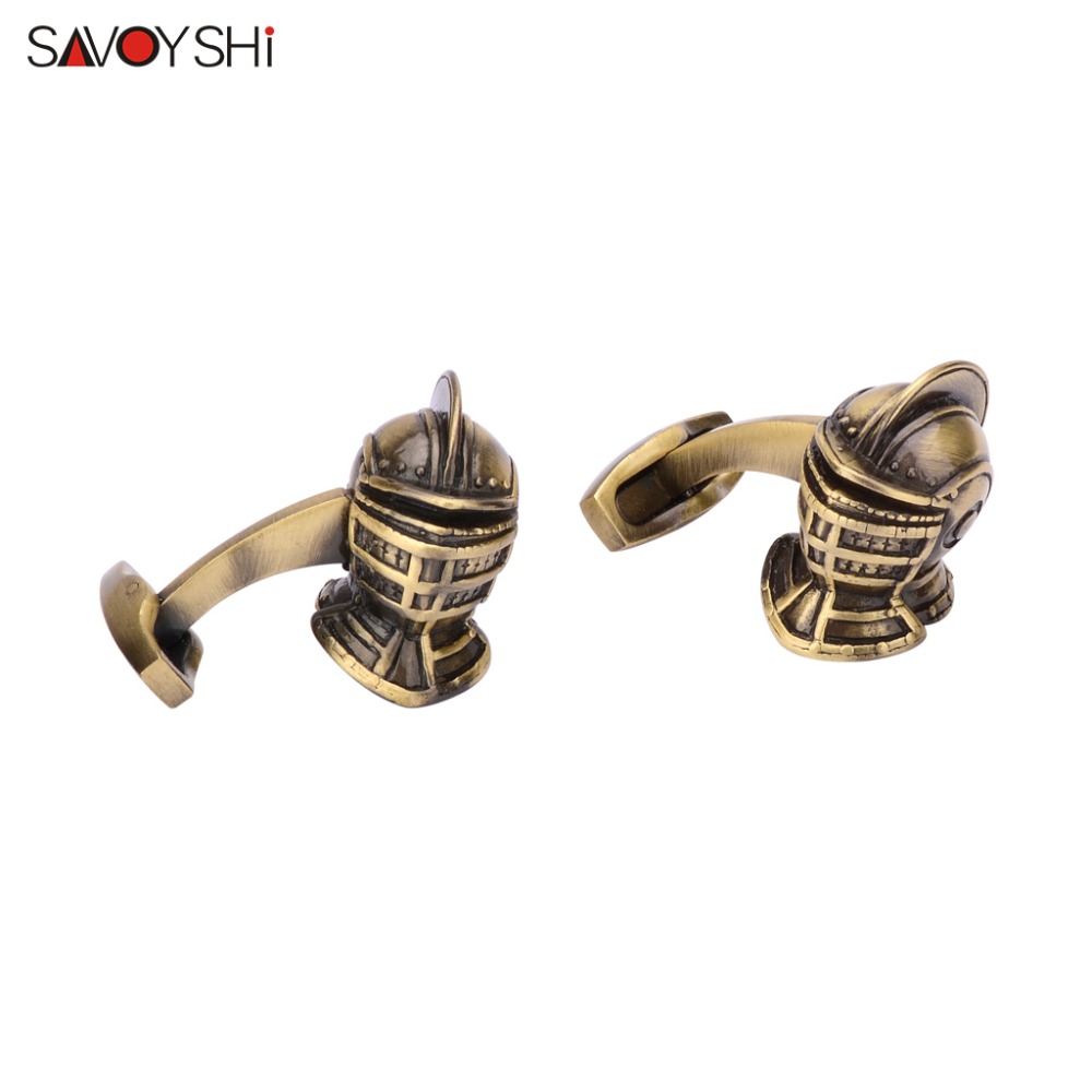 SAVOYSHI retro krieg Helm Manschettenknöpfe für Herren Hemd Manschette näGel Bronze- Manschette Verknüpfungen Manschette tasten Männer Schmuck