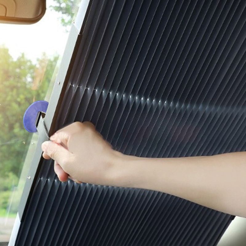 Universal Retractable Car Windshield Sun Shade Easy to Install Keep Vehicle Cool Summer UV Protection Automobile Exterior Parts