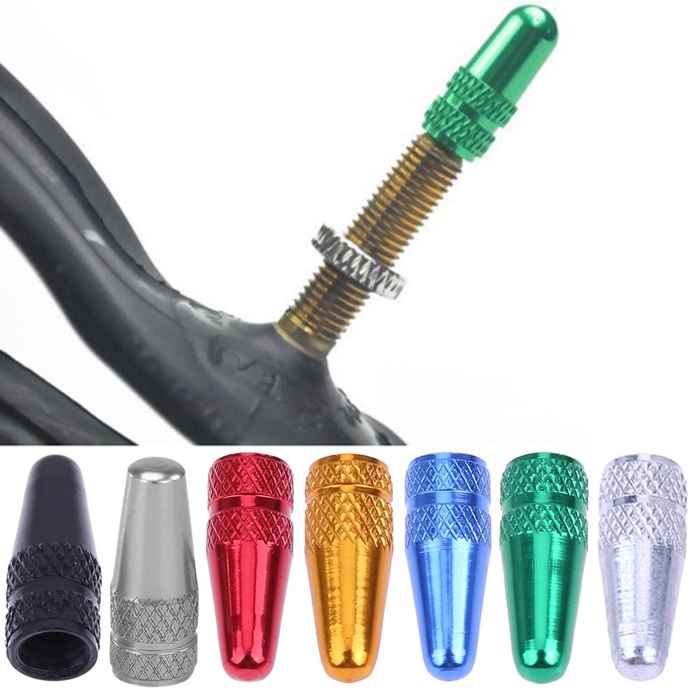 Tapa de válvula Presta para bicicleta de montaña, 5 uds., 8 colores, válvula de aleación de aluminio para bicicletas
