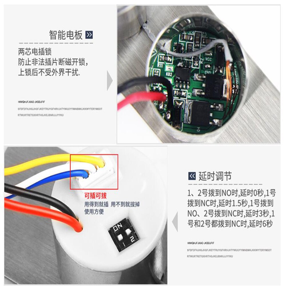 Fail Safe Stainless Steel DC 12V Mini Electric Bolt Lock Solenoid Door Lock 5 wires feedback lock Access Control Accessories