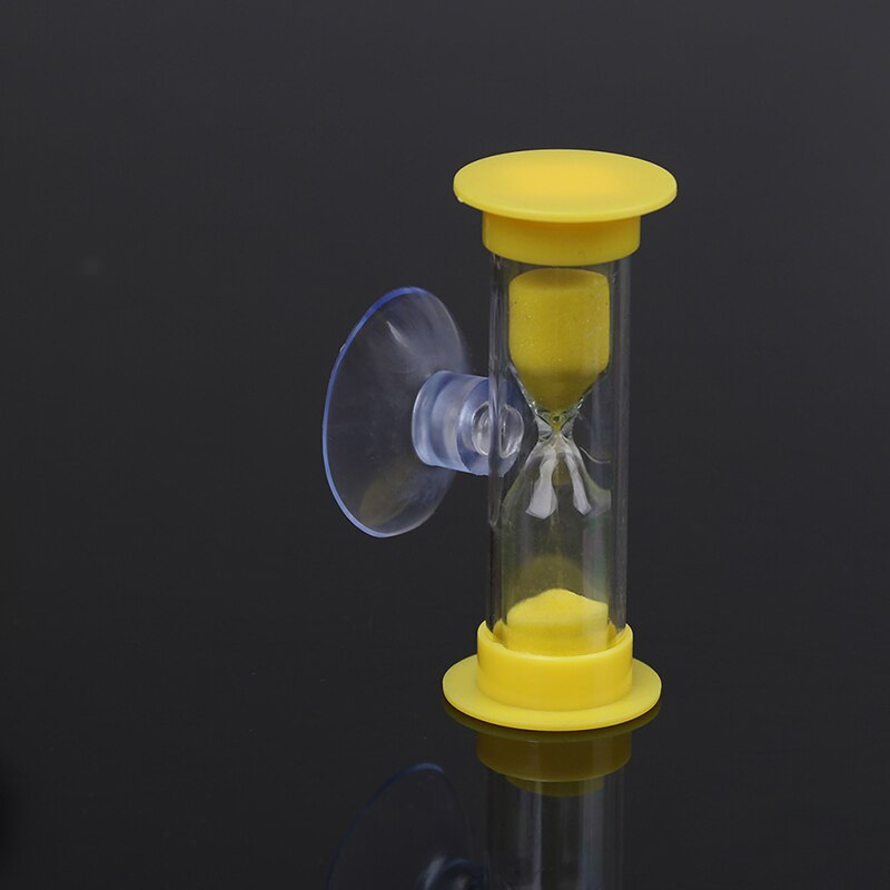 3 minutes minuterie de douche dent brossage minuterie créatifs enfants fournitures sablier sable horloge plastique ventouse 7 couleurs: Yellow