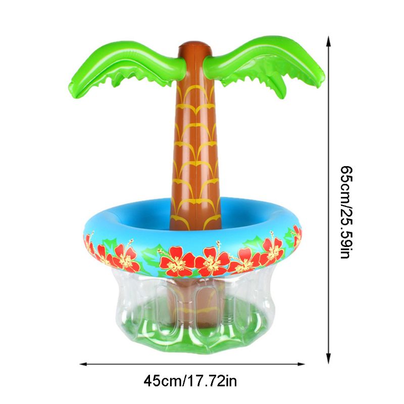 Inflatable Palm Tree Coolers Floating Drink Cooler for Swimming Pool Beach 97BD
