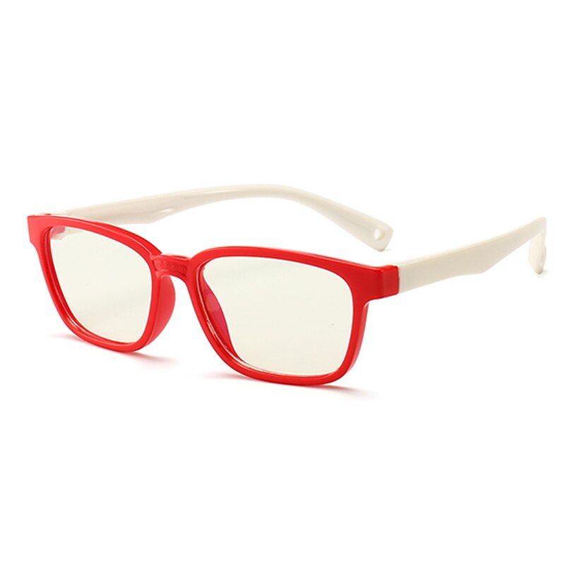 Børns optiske briller, der kan bøjes i et stykke, sikre briller, almindeligt spejl, anti-blåt lys, silikone beskyttelsesbriller: Hb