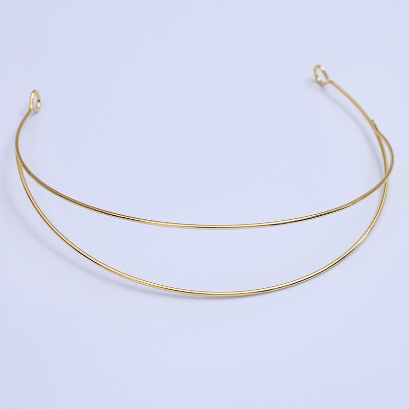 3 Stuks Twee Lijnen Metalen Haarbanden Hoofd Hoepel Band Trendy Haarband Basisafstelling Diy Hairwear Accessoires Voor Sieraden Maken bruiloft