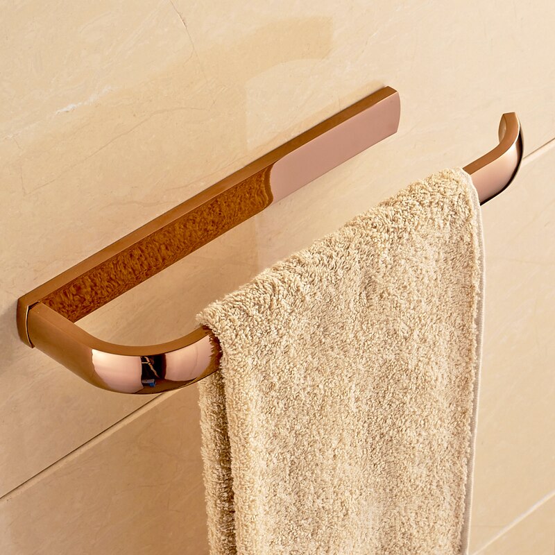 Single Bathroom Kitchen Towel Bar Towel Holder Antique Brass Golden Bathroom Tolwer Holder Rod