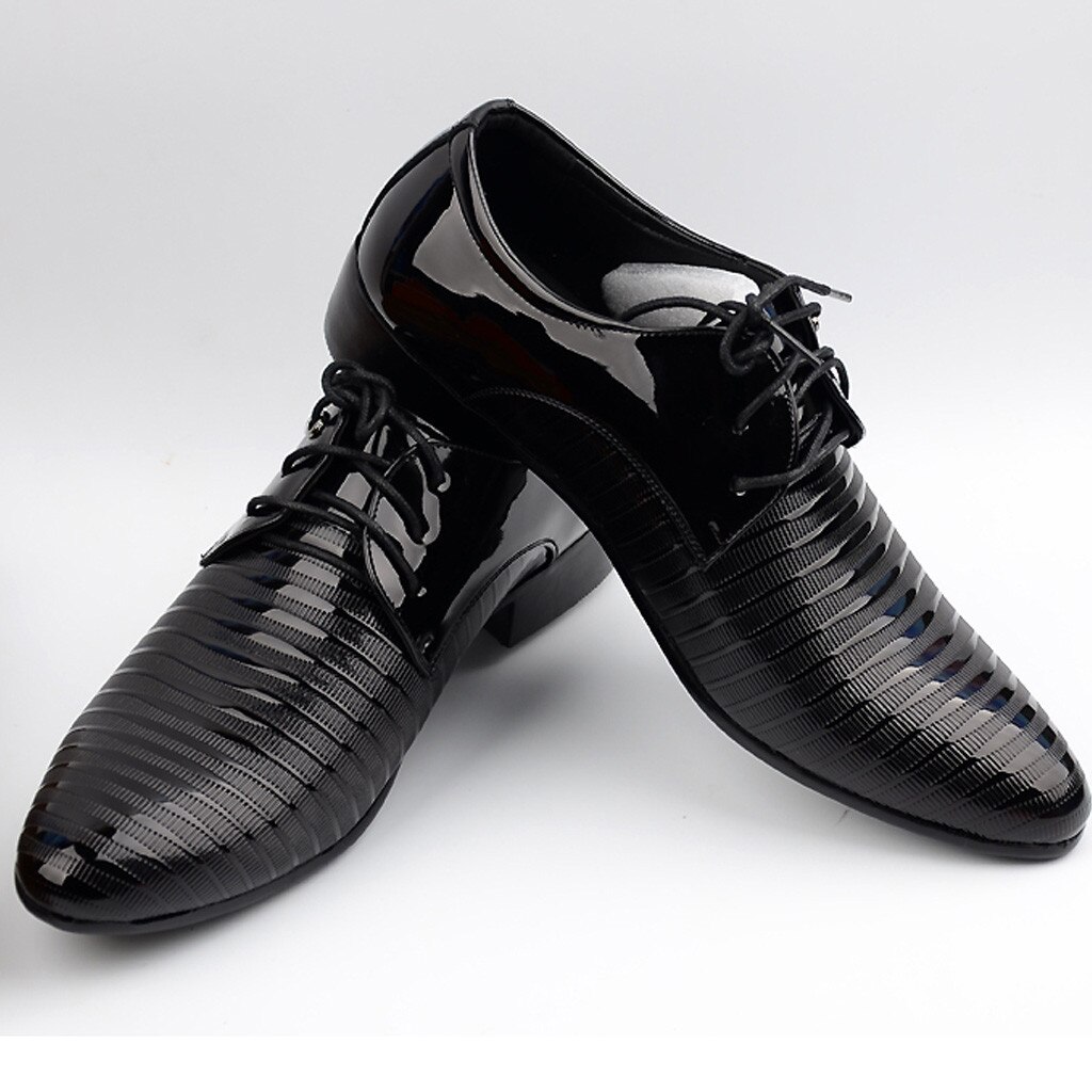 chaussures formelles hommes bout pointu hommes chaussures habillées à lacets bureau en cuir hommes Oxford chaussures formelles pour hommes chaussures à bout pointu