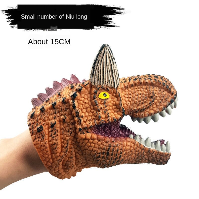 Dinosaur Hand Puppet Soft Vinyl Rubber Animal Head Hand Puppet Figure Toys Gloves For Children Model kids puppets: 4