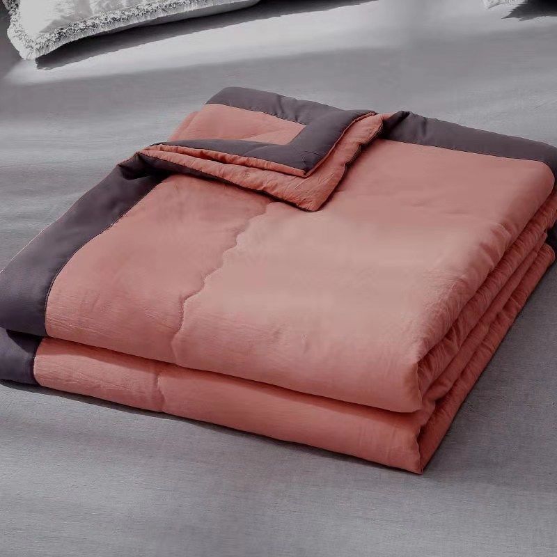 Vlakte Dekbedden Lente Zomer Zachte Dekbed Dekbed Huidvriendelijke Wasbare Dorm Twin Dubbele Grootte Lichtgewicht Beddengoed Slaapkamer Gewatteerde: 100cmX130cm / rosy