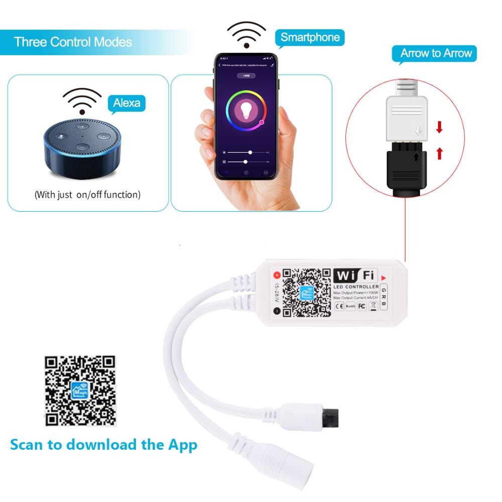 Mini RGB RGBW Wifi Controller Magic Home Timing Function 16 million colors Smartphone Control For RGBW RGB Led Strip Panel light