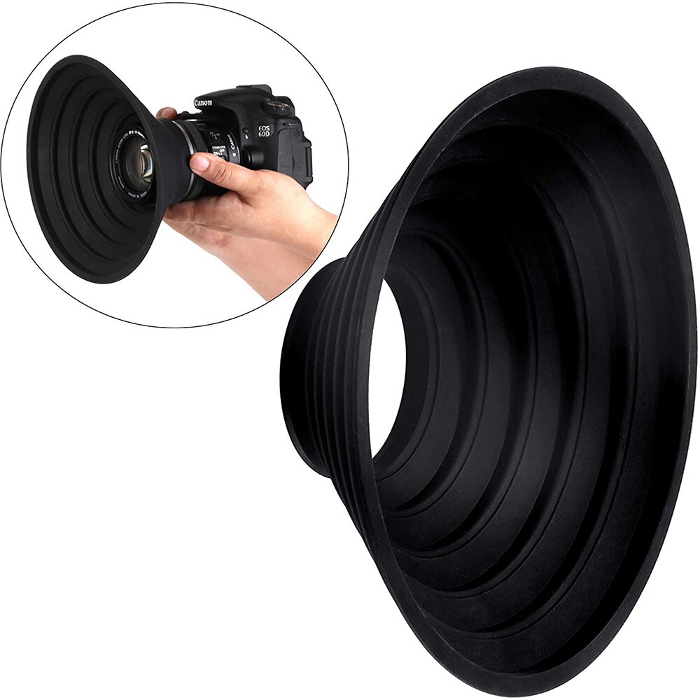 Foleto Anti-Reflecterende Ultieme Lens Cover Siliconen Opvouwbare Zonnekap Foto 'S Univirsal Voor Canon Nikon Sony Dslr Camera Telefoon