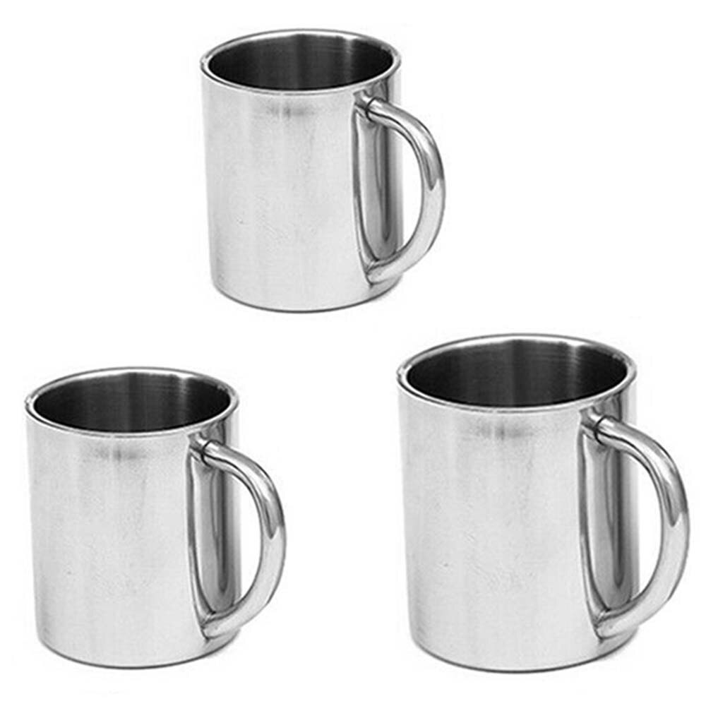 220/300/400ML Double Wall Cup Stainless Steel Insulated Drinking Cup Beer Coffee Tea Mug Drinkware High Qaulity