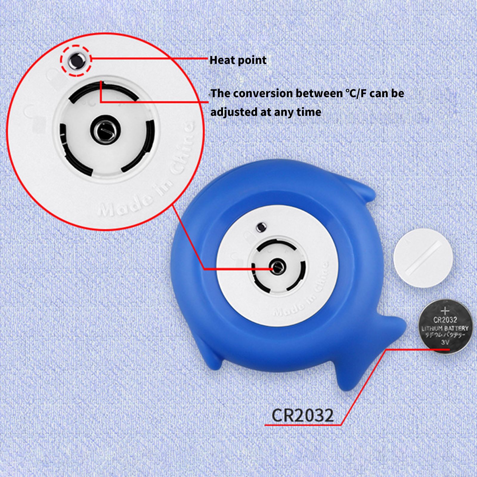 Cute Appearance Swiming Pool Floating Waterproof Thermometer Bath Toy Thermometer Temperature Monitor Temperature Monitor