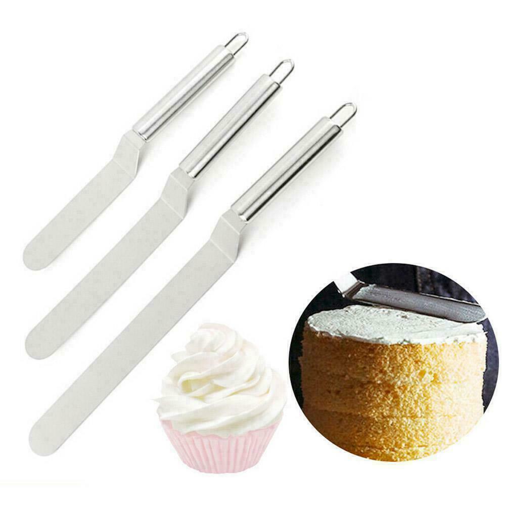 3PC/set Cake Decorating Tools Stainless Steel Baking Pastry Spatula Portable Tool 6 8 10 Inch Kitchen BBQ Baking Bakeware Knives