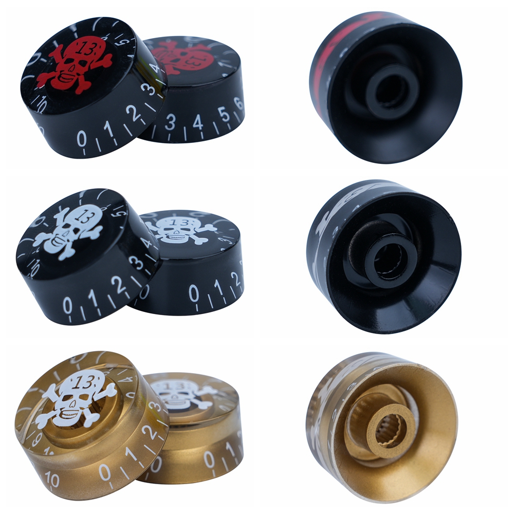 4 stk. guitar volumenknapper top hat knapper hastighed volumen tonepedal kontrolknapper til elektrisk guitar bas 29 farver
