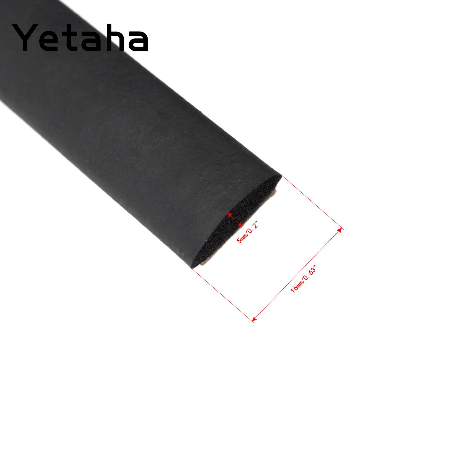 Yetaha 5 Meters Waterproof Rubber Sealing Strips Trim Weatherstrip For Auto Car Front Rear Windshield Sunroof Triangular Window