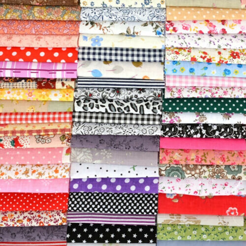 Retalhos de algodão 10*10cm flor pano algodão diy padrão pano tecidos grupo artesanal 100 peças diy manual