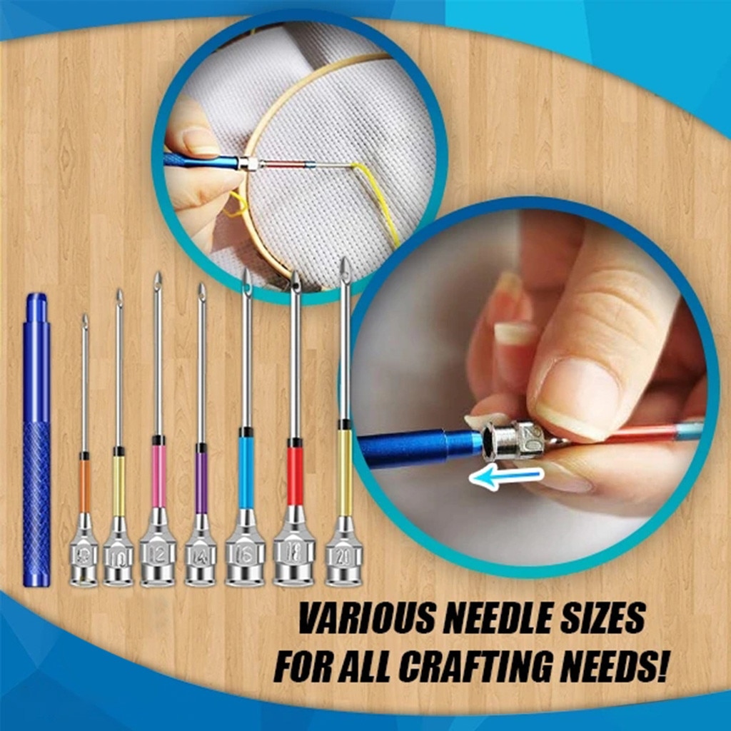 Magic Embroidery Pen Set Practical Abs Plastic Diy Crafts Home Diy Interchangeable Punch Needle Sewing Accessories #T1P
