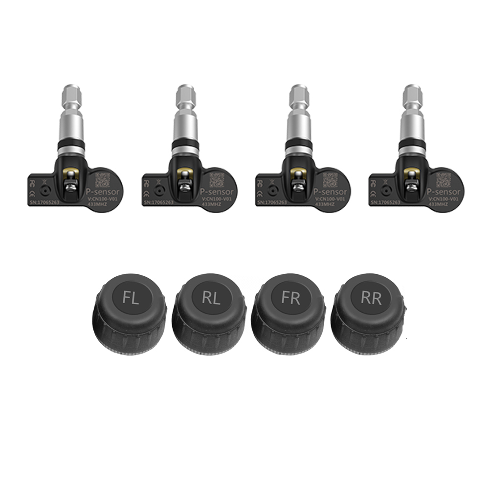 EKIY Tire Pressure Monitoring System TPMS for Android Car DVD Navi USB Tyre Sensors Alarm Monitoring System Kit With 4 Sensors