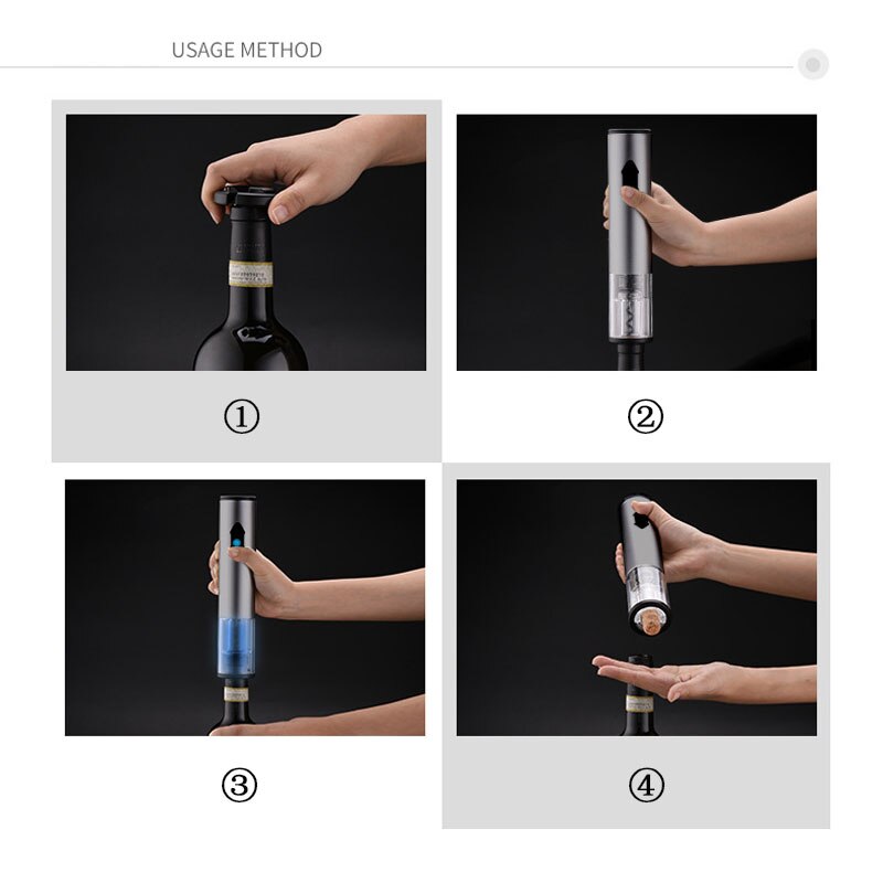 Mini Wine Bottle Opener with LED Night Light Rechargeable USB Corksrew Home Accessories Praty Bar Tool Adult