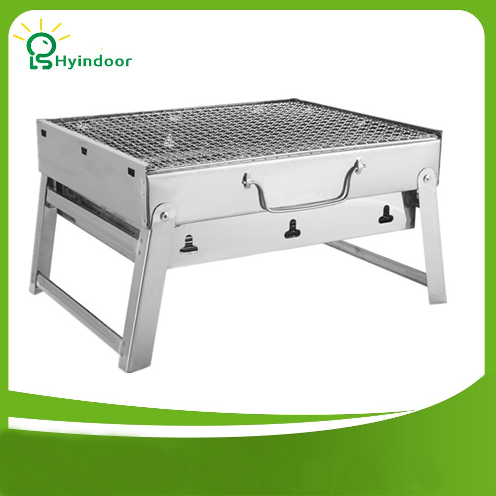 Outdoor Folding Patio Barbecue Grill Camping Garden Stainless Steel Portable BBQ Grills