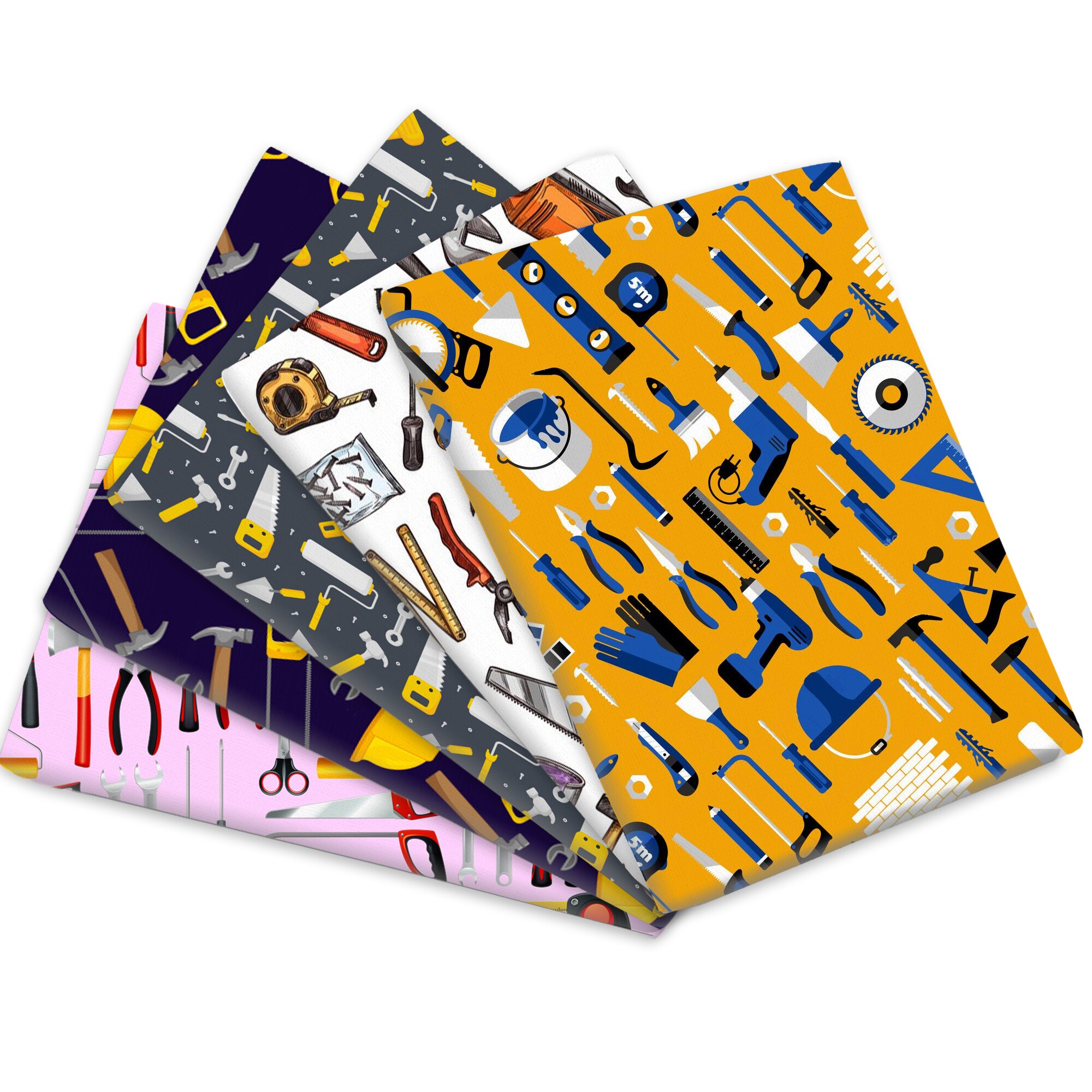 50*145cm Tool Series 100% Cotton Fabric Patchwork Sewing Quilting Fabrics Needlework For Tissue DIY Cloth Sewing,1Yc17297