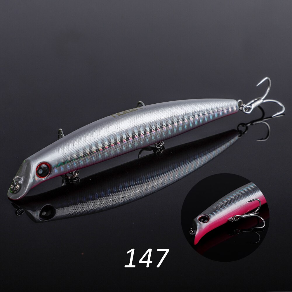 NOEBY Sasuke méné leurres de pêche 12 cm 16g 15 cm 24g flottant sans lèvres Wobblers artificiel dur appât pour bar brochet leurre de pêche: 40mm / Burlywood