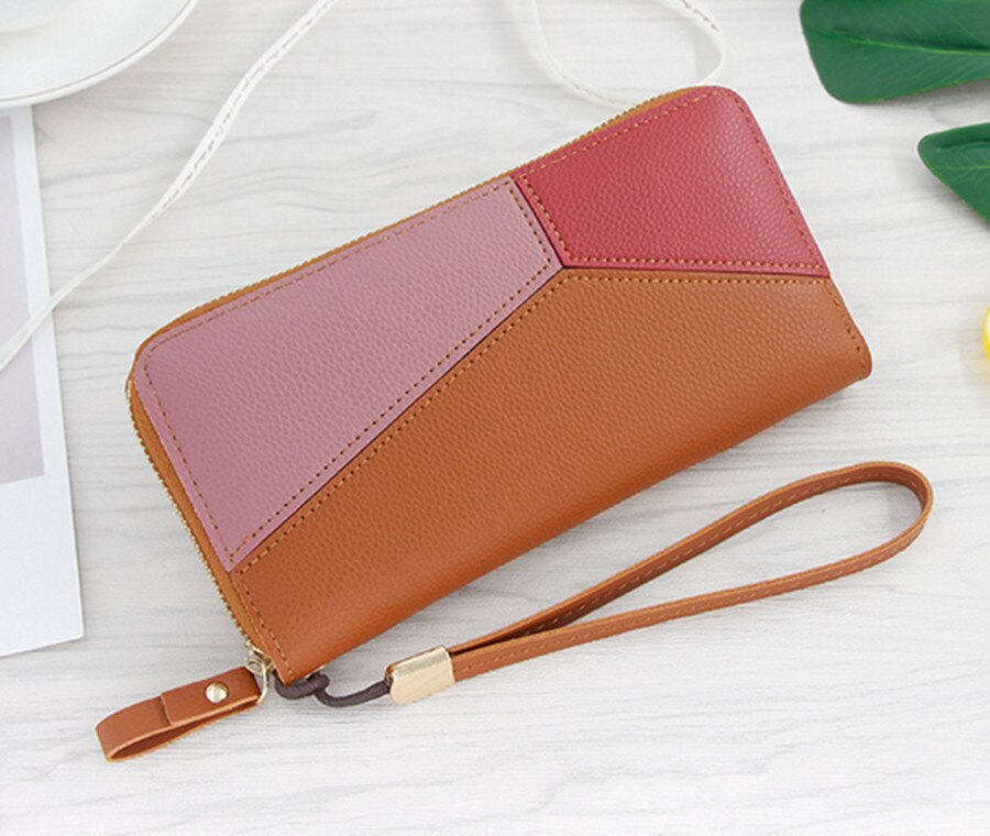 3 Color Tassel Chain Wallet Clutch Bag Lady S Outdoor Trend Solid Color Tassel Leather Card Wallet: Red