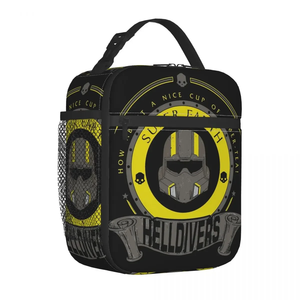 Helldivers Video Game Insulated Lunch Bag Cooler Bag Meal Container Portable Lunch Box Tote Food Handbags Work Outdoor: Default Title