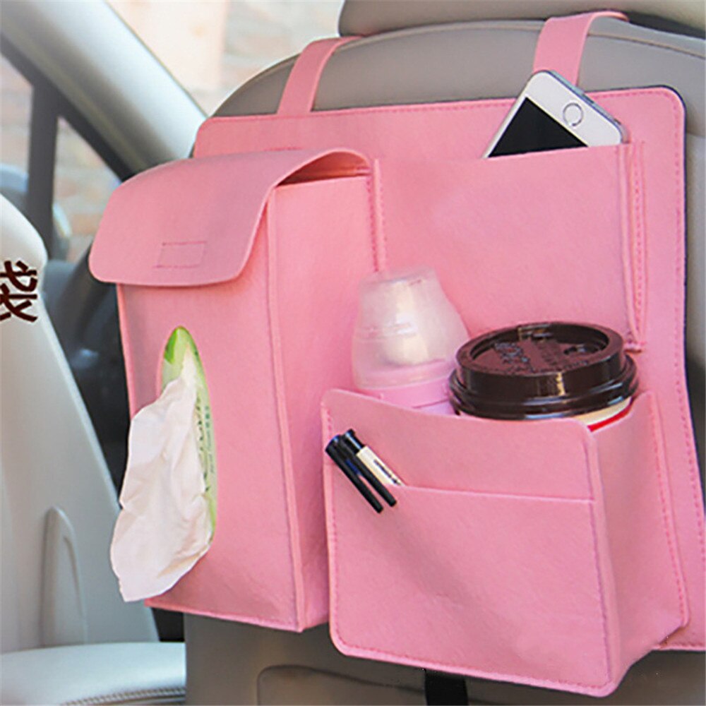 Organizador de asiento trasero de coche, bolsa de almacenamiento multifunción de bolsillo, soporte Universal, Protector de estilismo de coche, accesorios para Interior