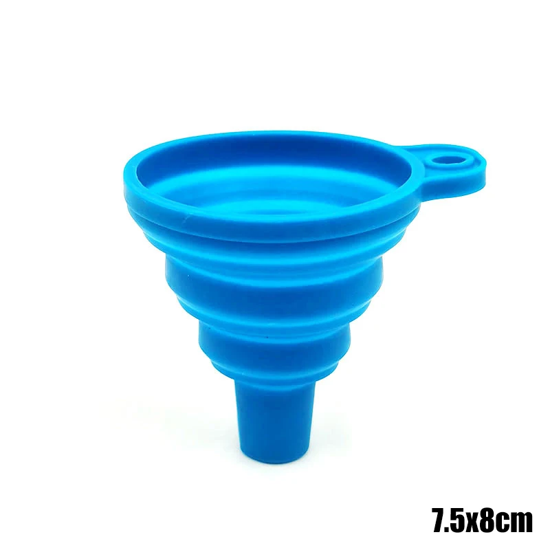 Universal Car Engine Funnel Silicone Liquid Funnel Washer Fluid Change Foldable Portable Auto Engine Oil Petrol Change Funnel: GRAY
